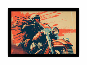 Vintage Motorcycle Art framed Print