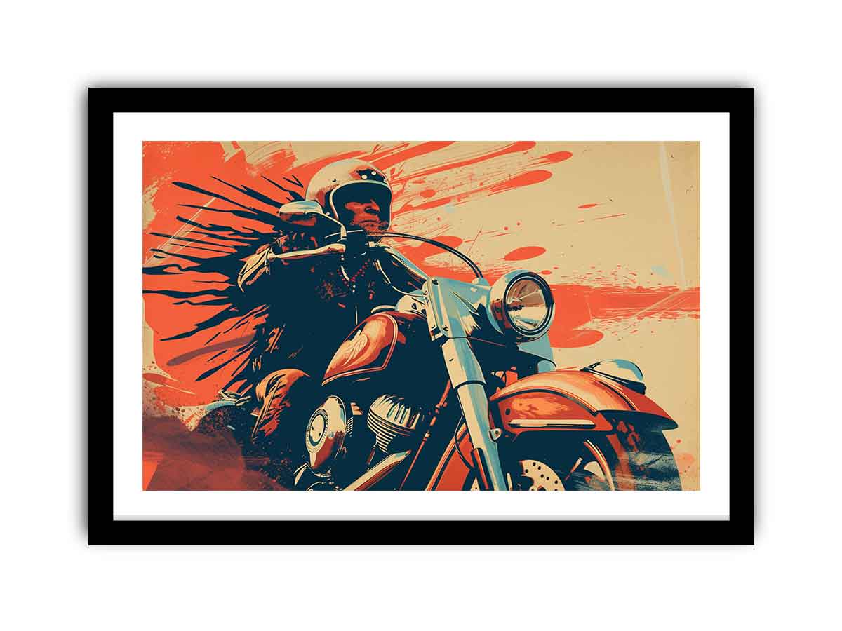 Vintage Motorcycle Art framed Print