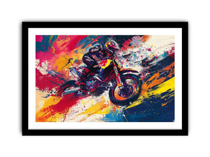 Bike  Rider Art framed Print