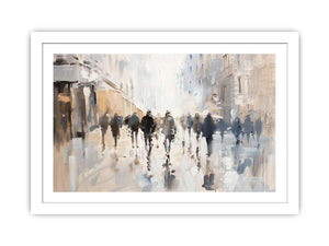 Walking in Paris Art framed Print