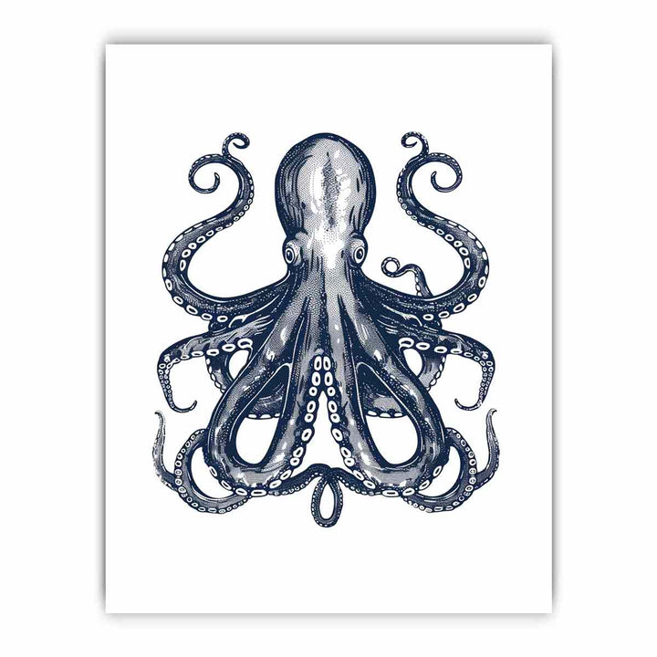 Blue Cctopus Art framed Print