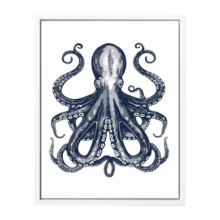 Blue Cctopus Art Painting