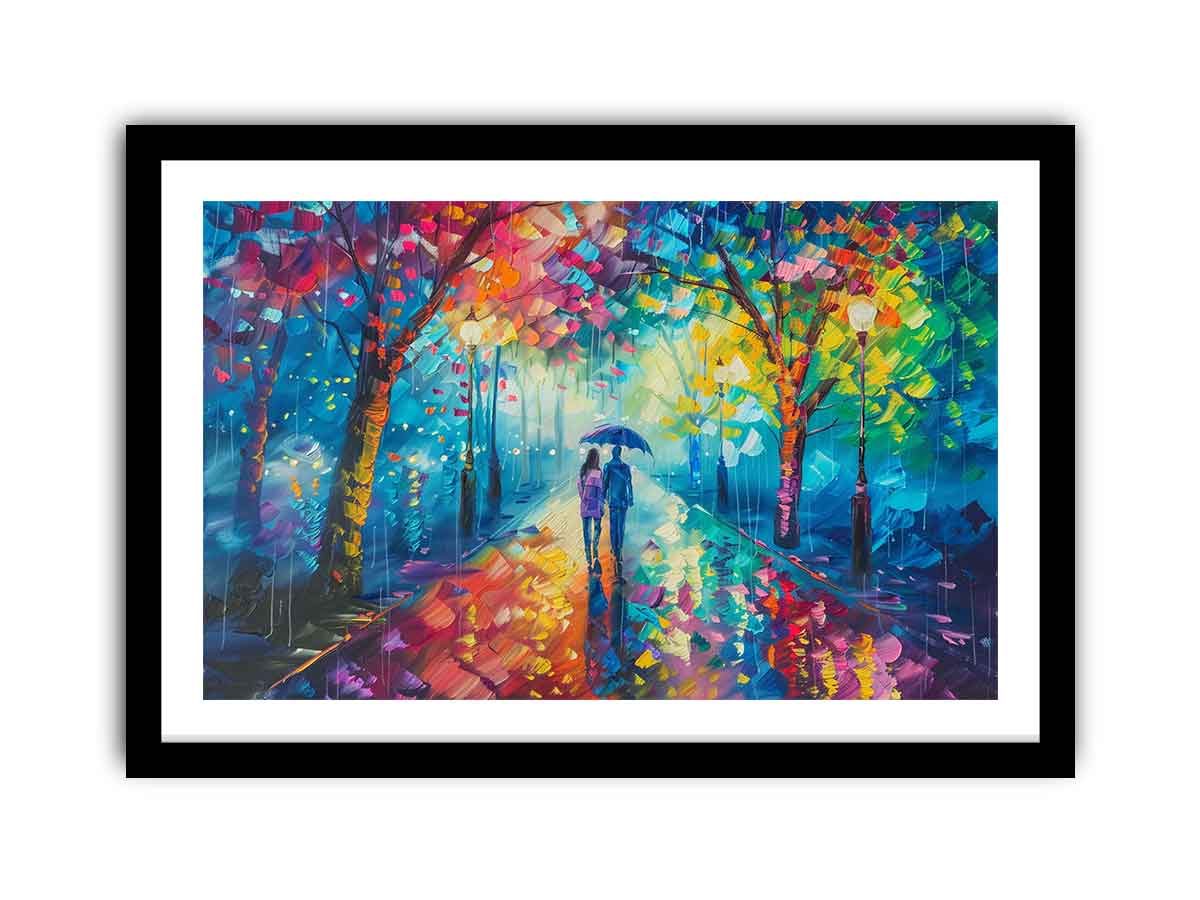 Street Walk Art framed Print