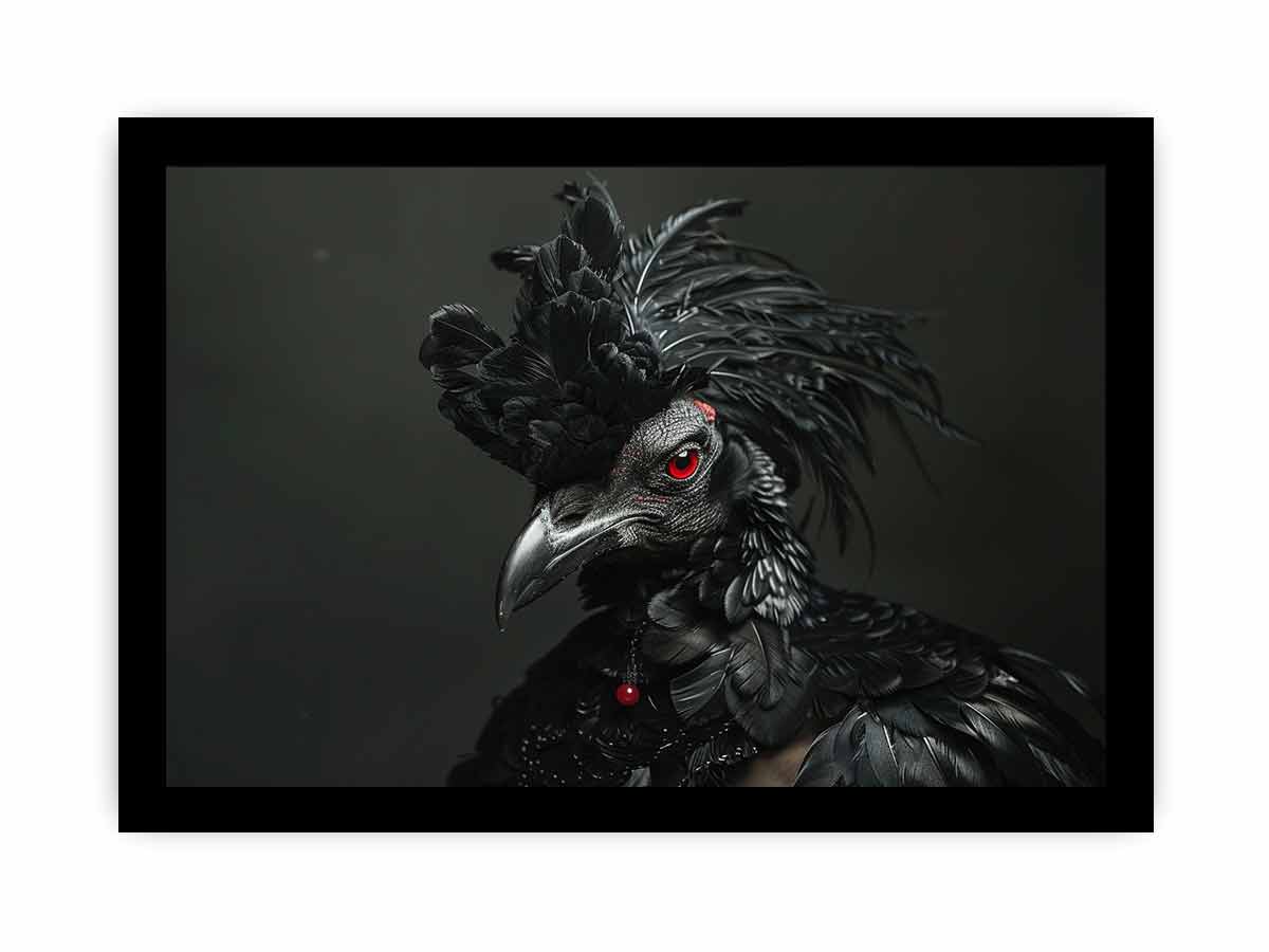  Black Cocky Art framed Print