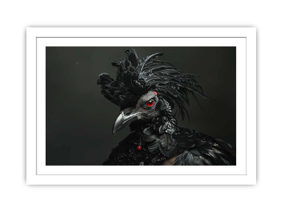  Black Cocky Art framed Print