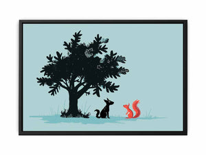 Secret talk  Art canvas Print