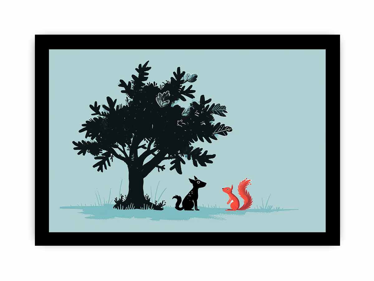 Secret talk  Art framed Print
