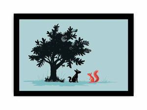 Secret talk  Art framed Print