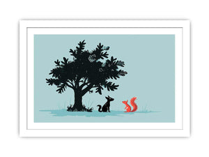 Secret talk  Art framed Print