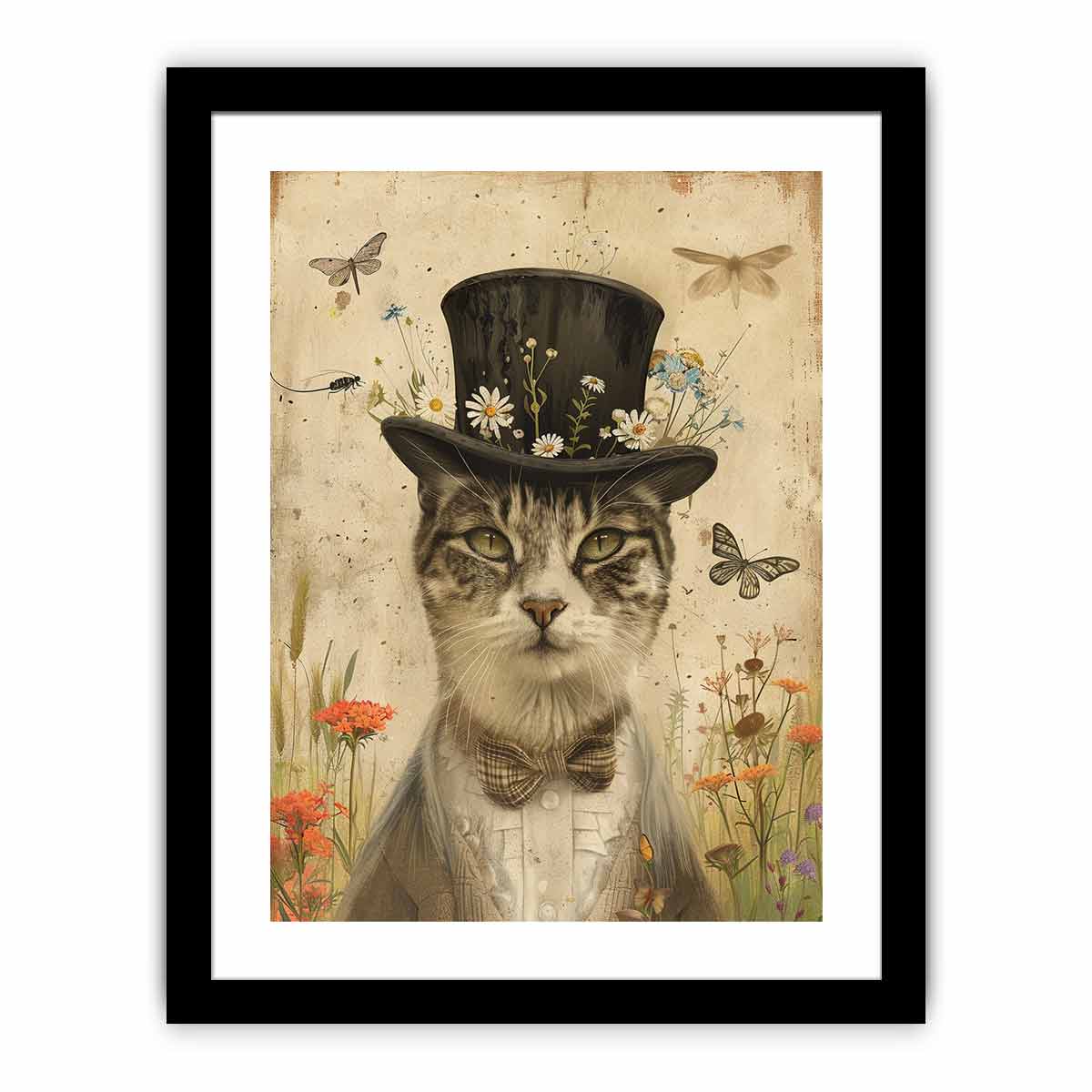 Cat Art framed Print