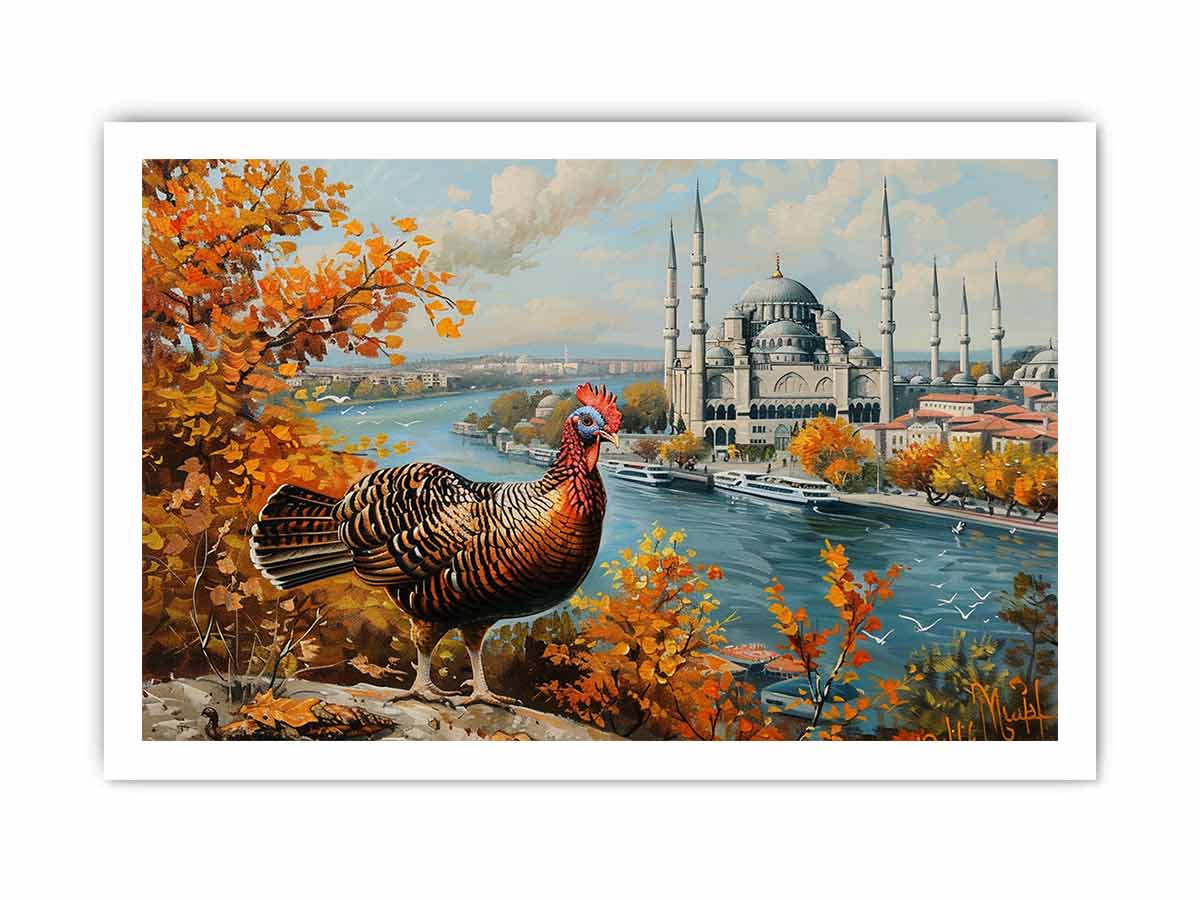 Turkey bird Art framed Print