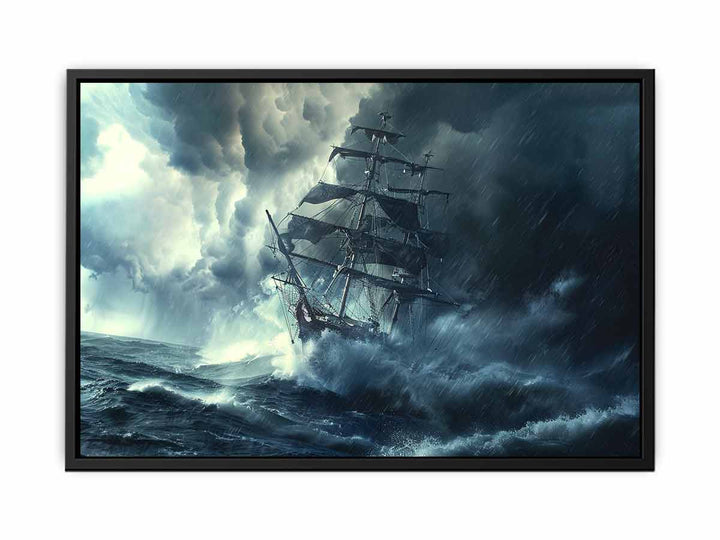 Storm Ship Art canvas Print