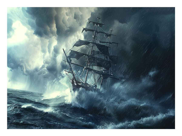 Storm Ship Art Print