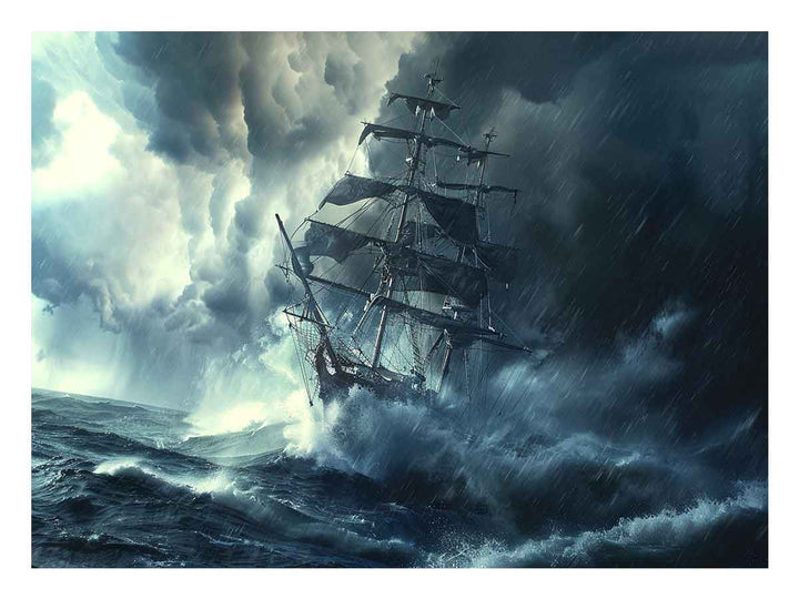 Storm Ship Art Print