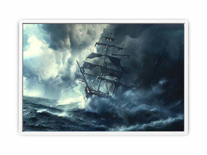 Storm Ship Art Painting
