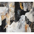 Modern abstract collage canvas art for contemporary office wall decor.