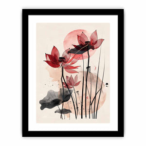 Modern Lotus  Art framed Print
