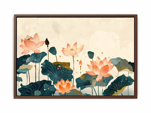 Watercolor lotus Art Painting