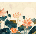 Watercolor lotus Art Print