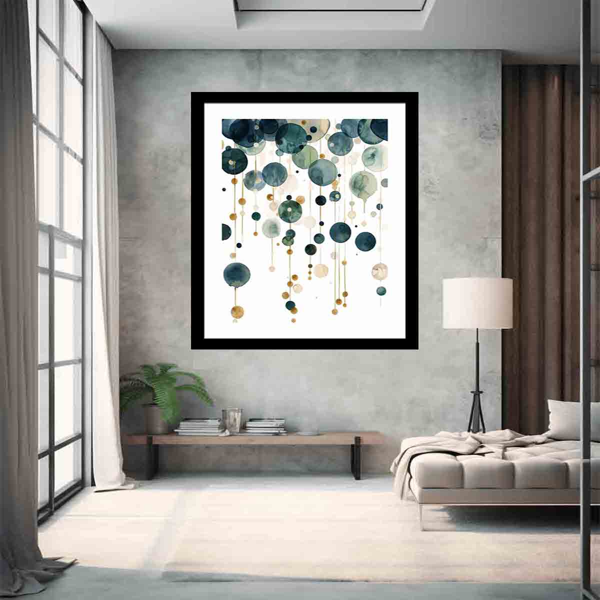 Watercolor String Art Print