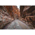 Desert canyon photography canvas art for earthy living room decor.