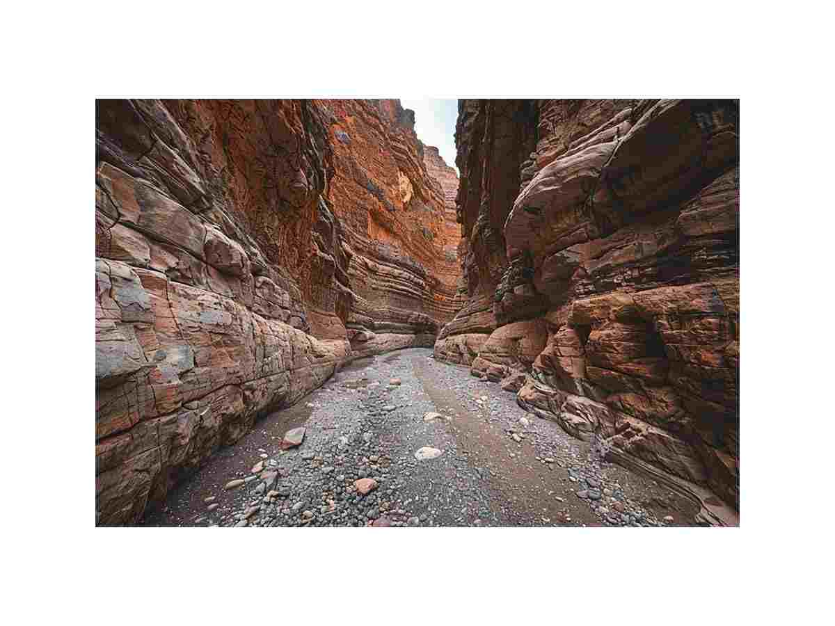 Desert canyon photography canvas art for earthy living room decor.