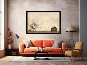 Vintage Farmstead Silhouette