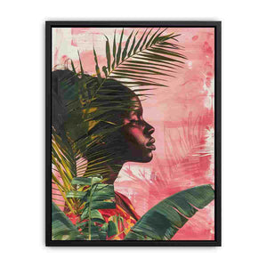 tropical muse portrait canvas print