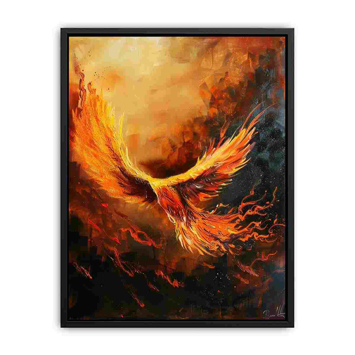 phoenix rising abstract canvas print