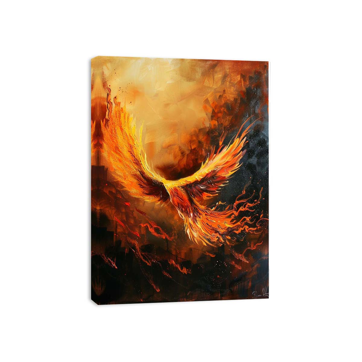 phoenix rising abstract canvas print