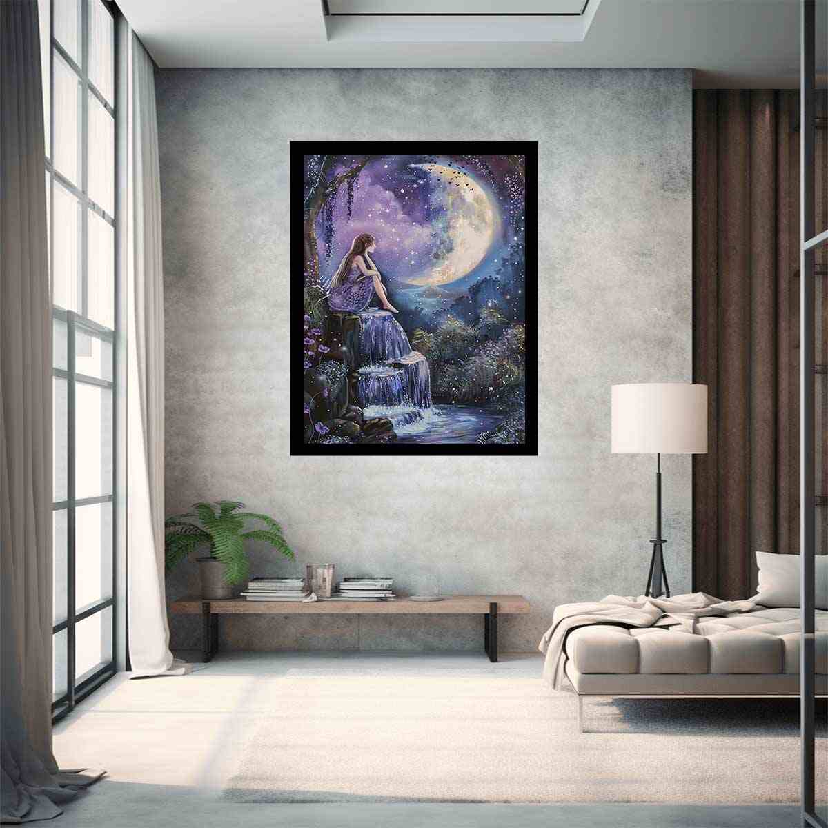 Moonlit Waterfall Muse