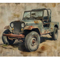 Vinatge Jeep Art Print