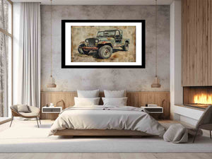 Vinatge Jeep Art Print