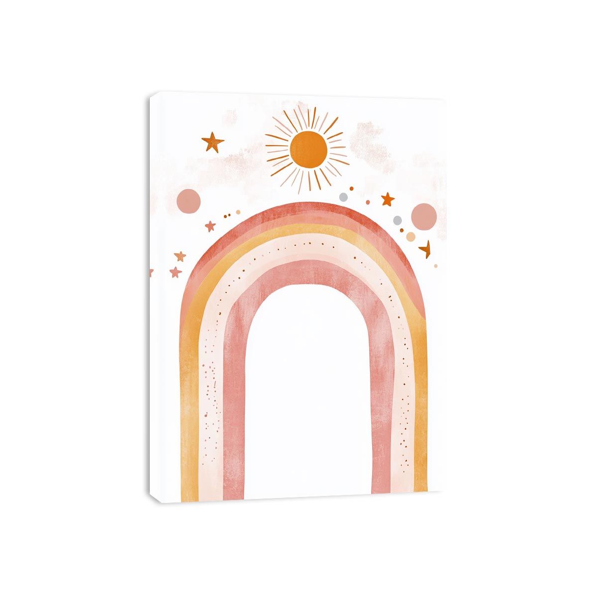 Sunlit Rainbow Arch artwork for modern nursery bedroom and living room decor