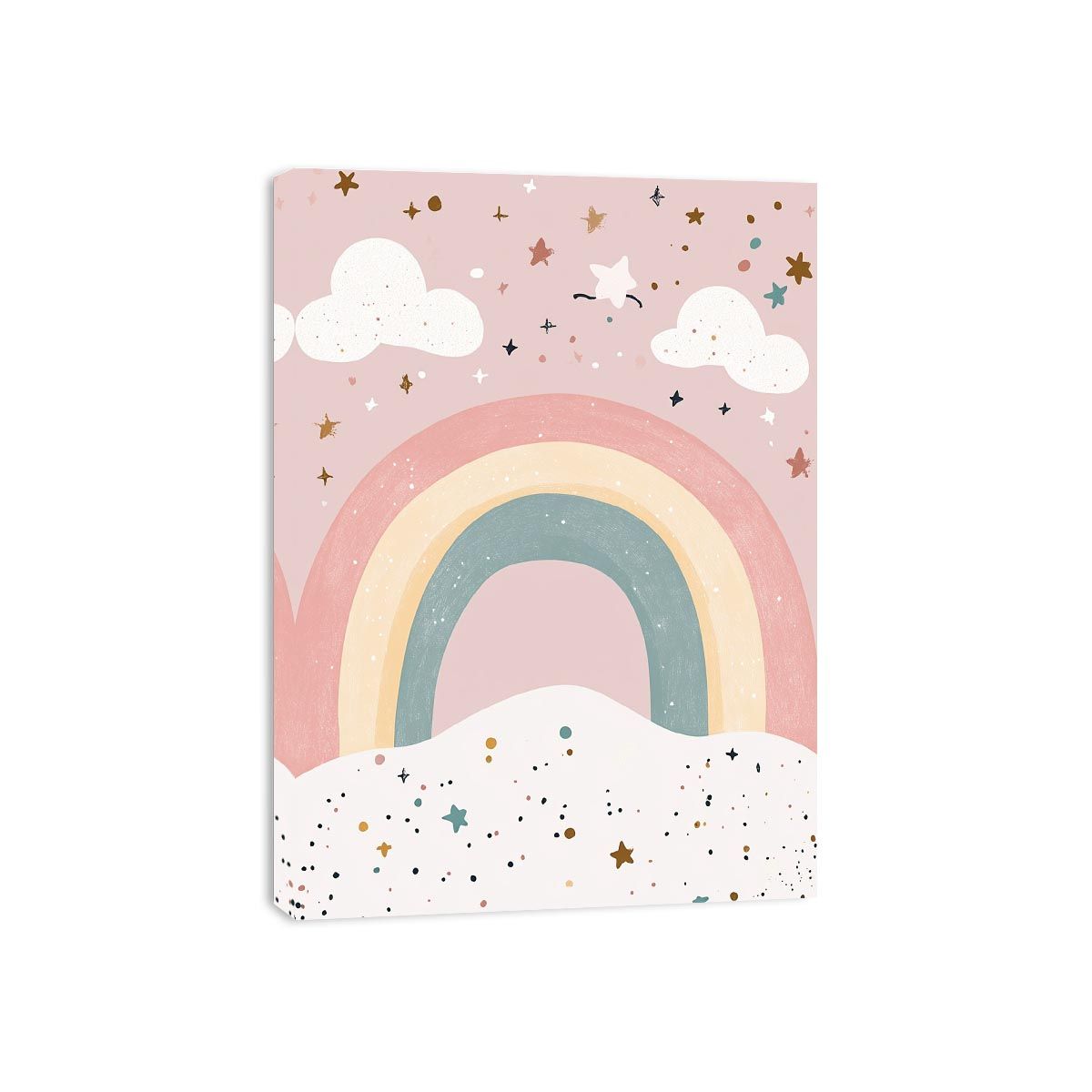 Dreamy Sky Rainbow artwork for modern nursery bedroom and living room decor