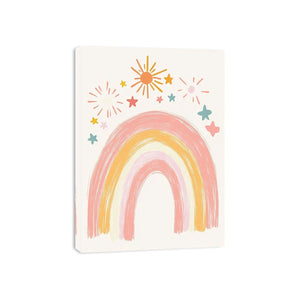 Starlight Rainbow Glow artwork for modern nursery bedroom and living room decor