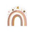 Golden Star Rainbow artwork for modern nursery bedroom and living room decor