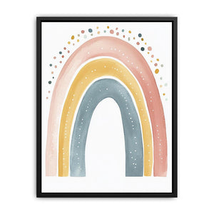 Soft Confetti Rainbow artwork for modern nursery bedroom and living room decor