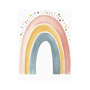 Soft Confetti Rainbow artwork for modern nursery bedroom and living room decor