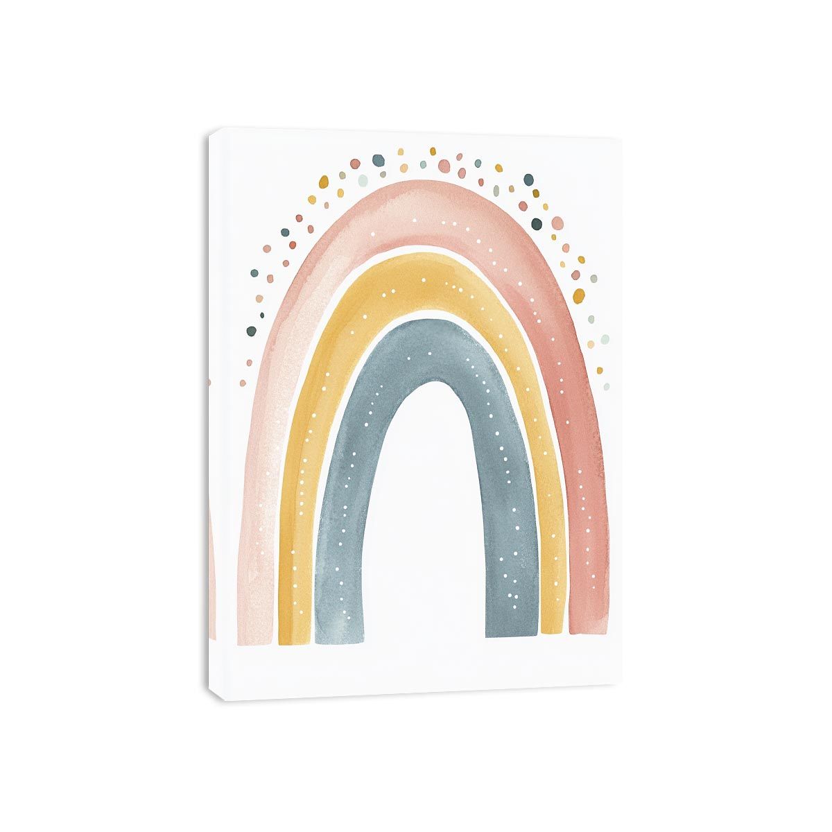 Soft Confetti Rainbow artwork for modern nursery bedroom and living room decor