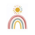 Sunrise Pastel Rainbow artwork for modern nursery bedroom and living room decor