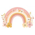 Blooming Garden Rainbow artwork for modern nursery bedroom and living room decor