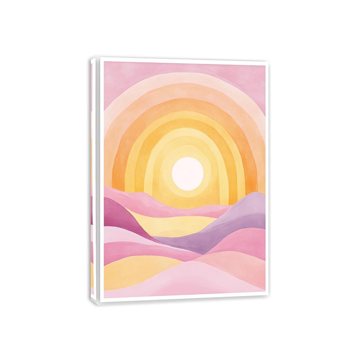 Golden Horizon Glow artwork for modern nursery bedroom and living room decor