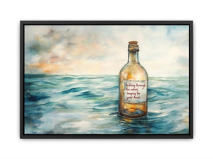 Message Across Waves artwork for modern nursery bedroom and living room decor