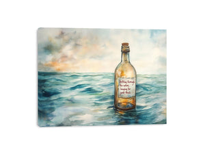 Message Across Waves artwork for modern nursery bedroom and living room decor