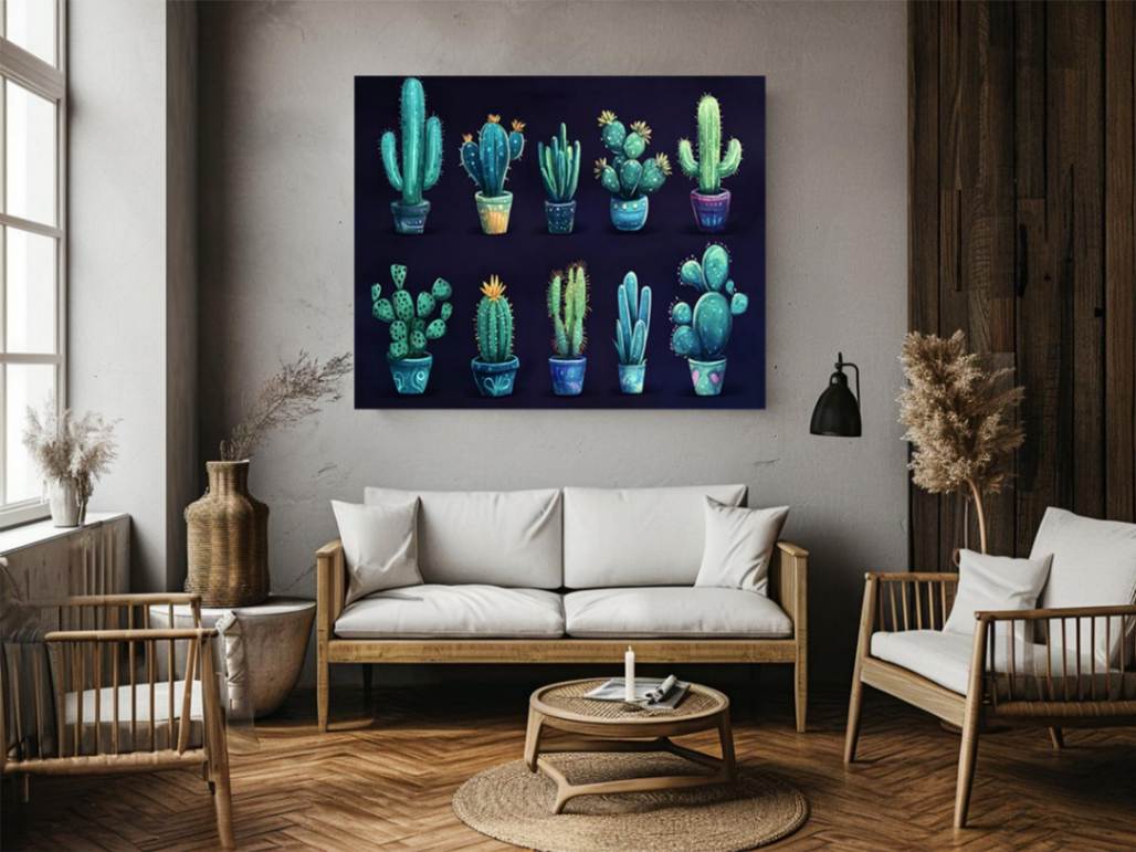 Midnight Cactus Garden