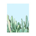Minimal cactus botanical canvas print for soft modern bedroom or office decor.
