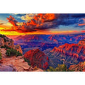 Grand Canyon sunset landscape canvas art for large living room wall decor.