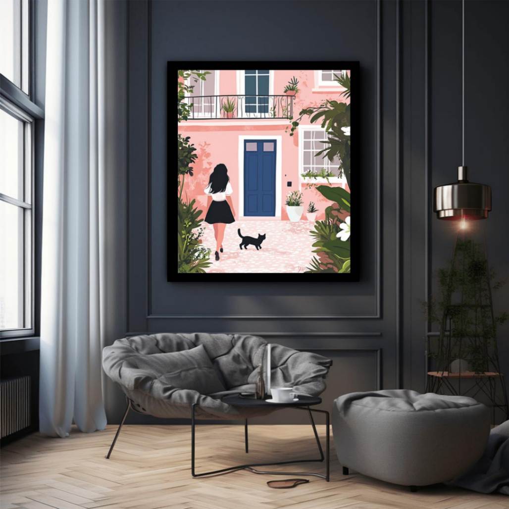 Pink Courtyard Stroll