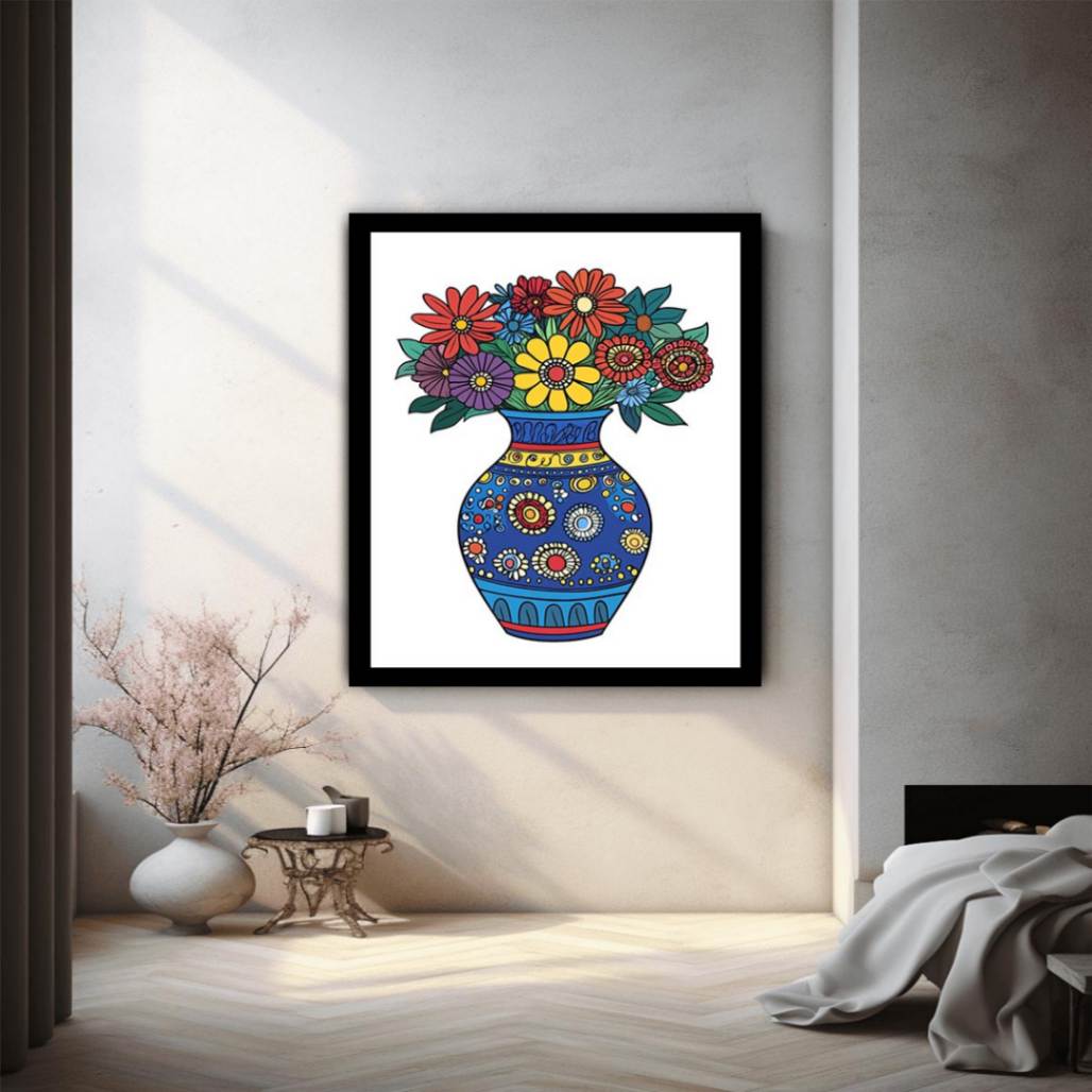 Folk Flower Vase